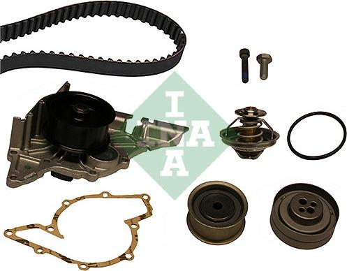 INA 530 0161 30 - Водяной насос + комплект зубчатого ремня ГРМ www.autospares.lv