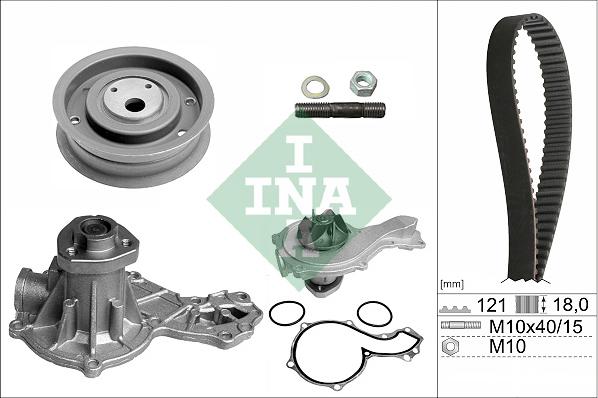 INA 530 0162 30 - Ūdenssūknis + Zobsiksnas komplekts autospares.lv