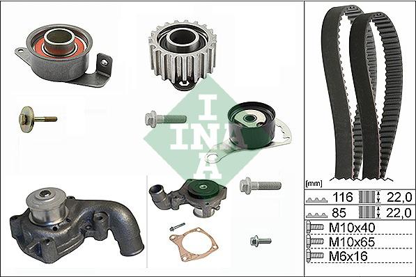 INA 530 0104 32 - Ūdenssūknis + Zobsiksnas komplekts www.autospares.lv