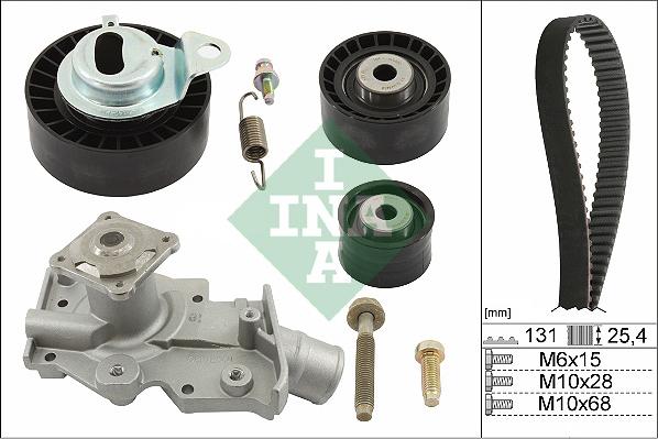 INA 530 0102 30 - Ūdenssūknis + Zobsiksnas komplekts www.autospares.lv