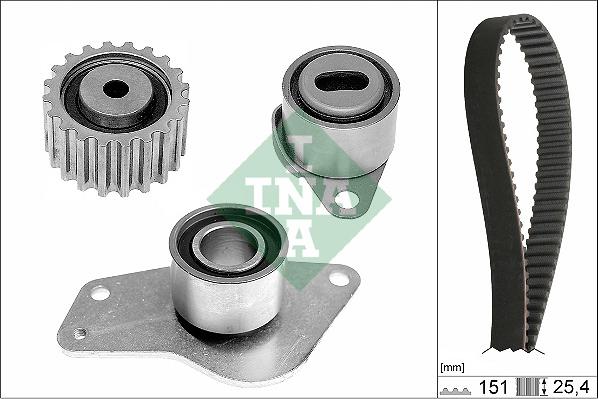 INA 530 0185 10 - Комплект зубчатого ремня ГРМ www.autospares.lv