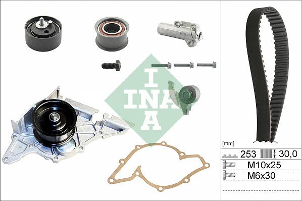 INA 530 0179 33 - Ūdenssūknis + Zobsiksnas komplekts autospares.lv