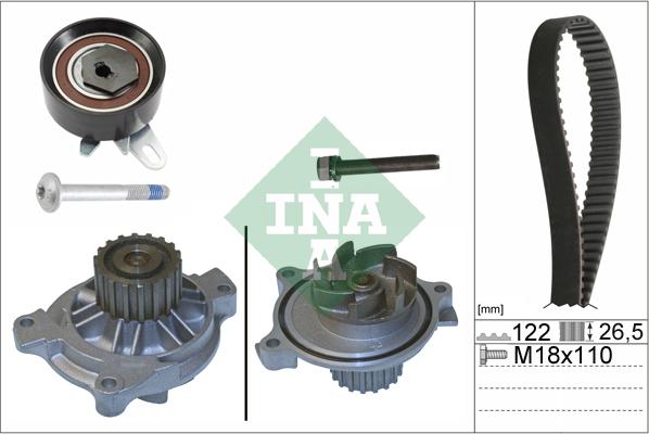 INA 530 0175 31 - Ūdenssūknis + Zobsiksnas komplekts autospares.lv