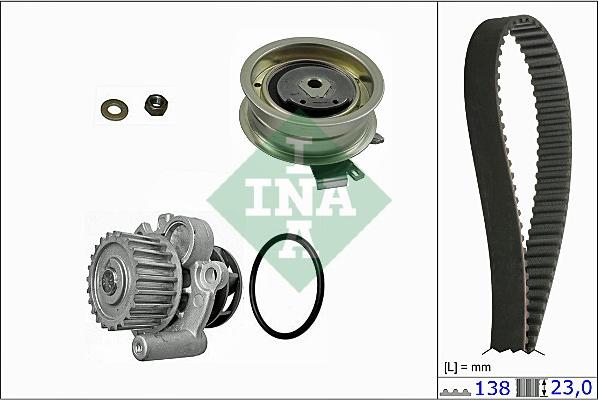 INA 530 0171 30 - Водяной насос + комплект зубчатого ремня ГРМ www.autospares.lv