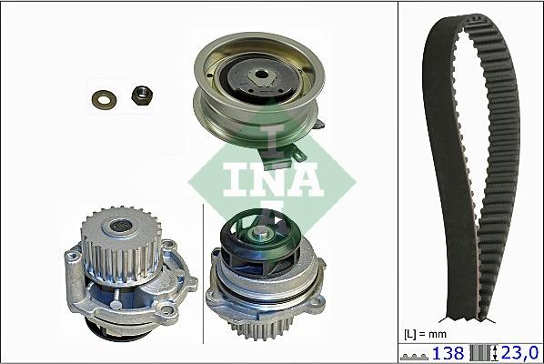 INA 530 0171 31 - Водяной насос + комплект зубчатого ремня ГРМ www.autospares.lv