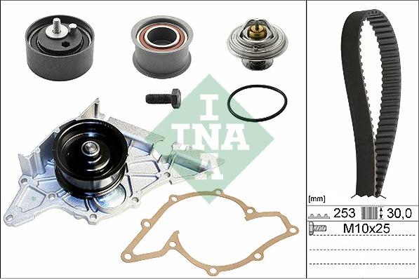 INA 530 0178 31 - Ūdenssūknis + Zobsiksnas komplekts autospares.lv