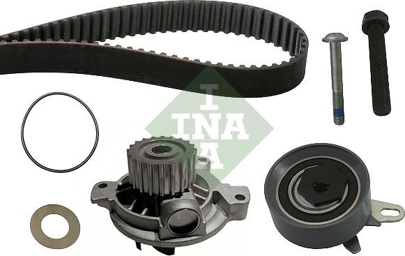 INA 530 0172 30 - Водяной насос + комплект зубчатого ремня ГРМ www.autospares.lv