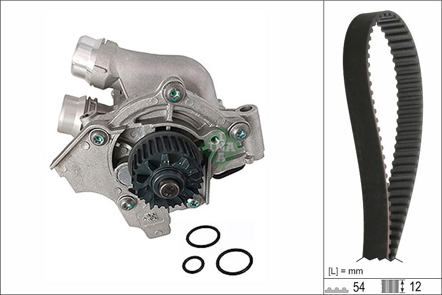 INA 530 0845 30 - Ūdenssūknis + Zobsiksnas komplekts www.autospares.lv