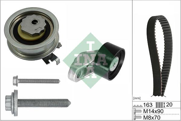 INA 530 0846 10 - Комплект зубчатого ремня ГРМ www.autospares.lv