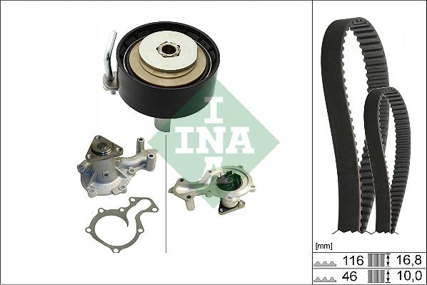 INA 530 0841 30 - Ūdenssūknis + Zobsiksnas komplekts www.autospares.lv