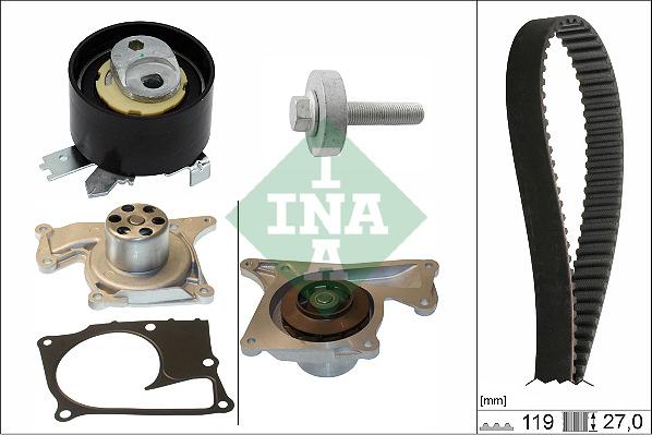 INA 530 0843 30 - Water Pump & Timing Belt Set www.autospares.lv