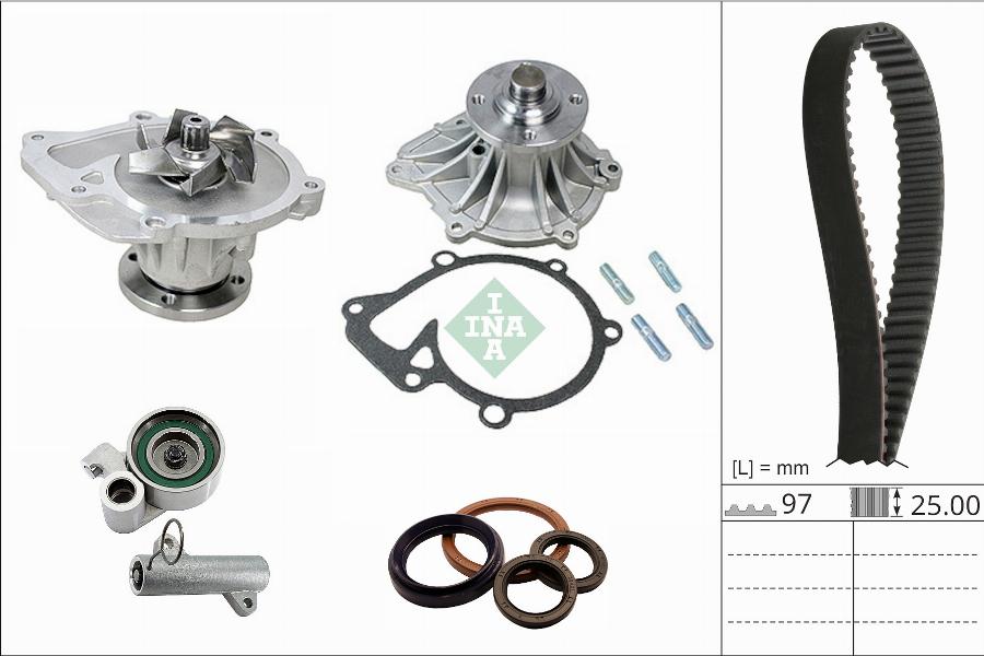 INA 530 0865 30 - Ūdenssūknis + Zobsiksnas komplekts www.autospares.lv