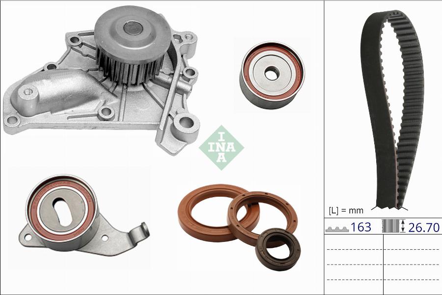 INA 530 0868 30 - Ūdenssūknis + Zobsiksnas komplekts www.autospares.lv