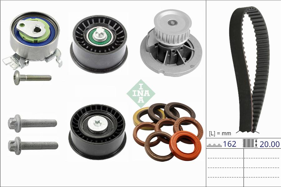 INA 530 0885 31 - Ūdenssūknis + Zobsiksnas komplekts www.autospares.lv