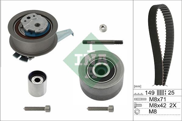 INA 530 0835 10 - Zobsiksnas komplekts autospares.lv