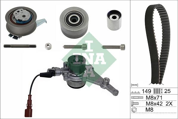 INA 530 0835 30 - Ūdenssūknis + Zobsiksnas komplekts www.autospares.lv