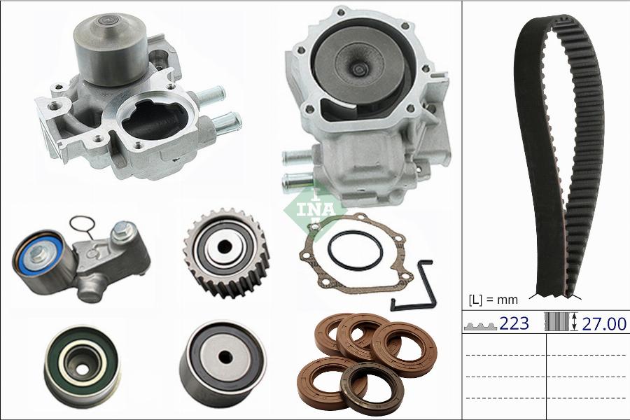 INA 530 0877 31 - Ūdenssūknis + Zobsiksnas komplekts www.autospares.lv