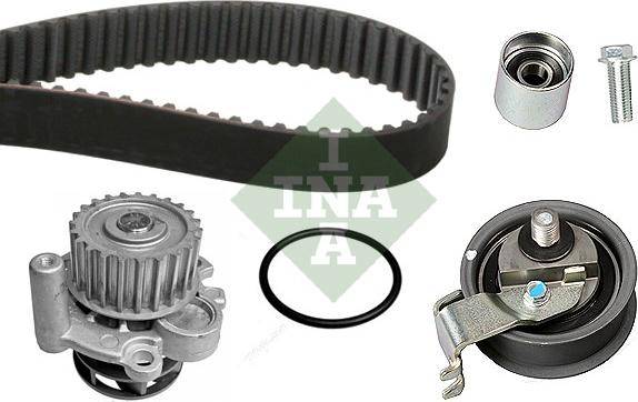 INA 530 0344 30 - Водяной насос + комплект зубчатого ремня ГРМ www.autospares.lv