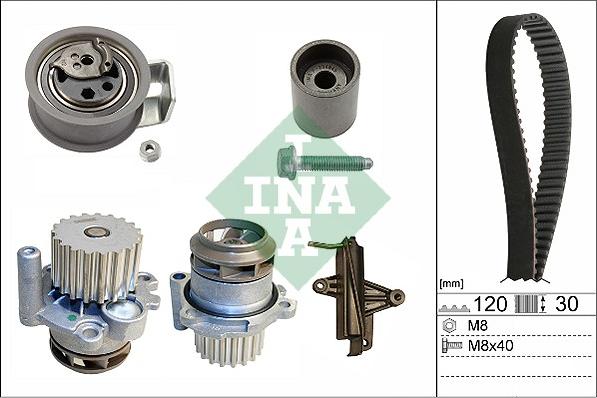 INA 530 0340 30 - Ūdenssūknis + Zobsiksnas komplekts www.autospares.lv