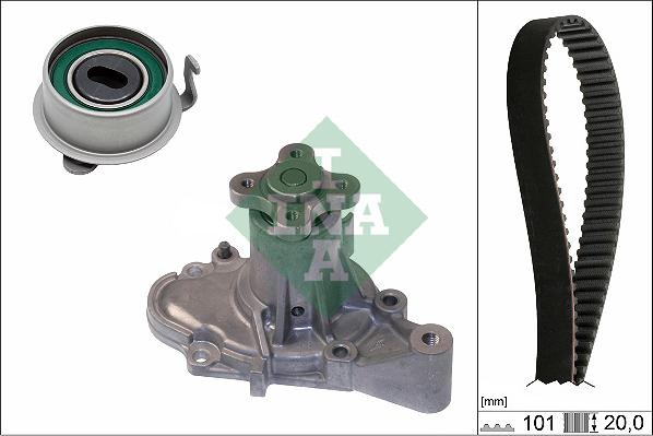 INA 530 0355 30 - Ūdenssūknis + Zobsiksnas komplekts www.autospares.lv