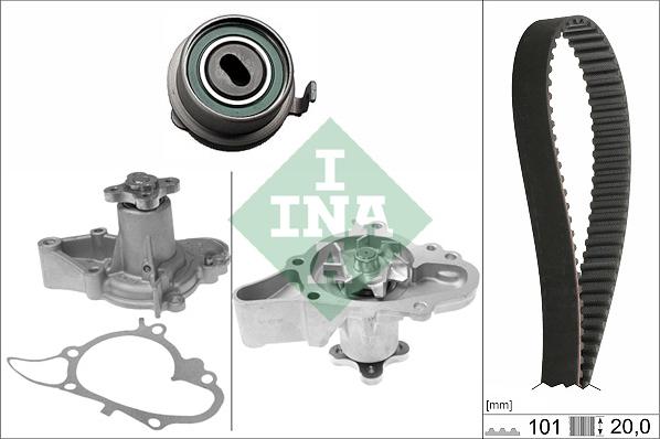 INA 530 0355 31 - Ūdenssūknis + Zobsiksnas komplekts www.autospares.lv