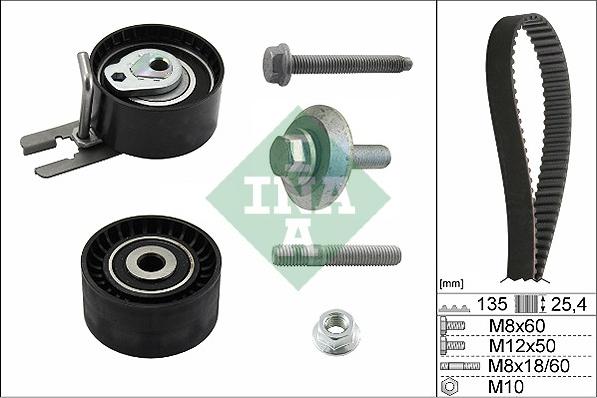 INA 530 0369 10 - Комплект зубчатого ремня ГРМ www.autospares.lv