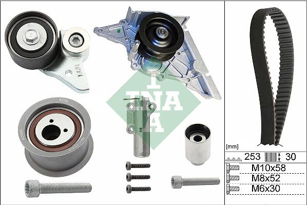 INA 530 0366 30 - Ūdenssūknis + Zobsiksnas komplekts www.autospares.lv