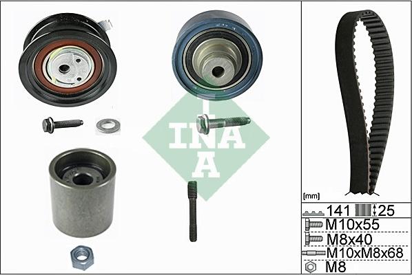 INA 530 0361 10 - Комплект зубчатого ремня ГРМ www.autospares.lv