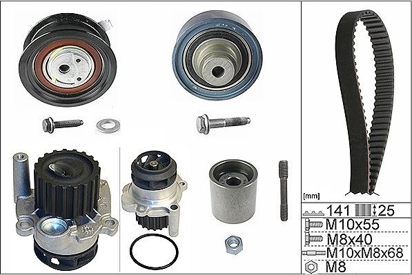 INA 530 0361 32 - Водяной насос + комплект зубчатого ремня ГРМ www.autospares.lv