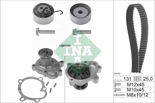 INA 530033830 - Ūdenssūknis + Zobsiksnas komplekts autospares.lv