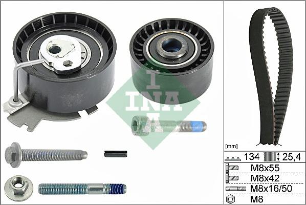 INA 530 0379 10 - Zobsiksnas komplekts autospares.lv