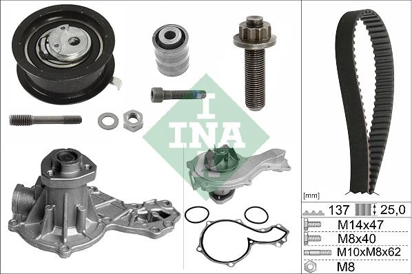 INA 530 0377 30 - Водяной насос + комплект зубчатого ремня ГРМ www.autospares.lv