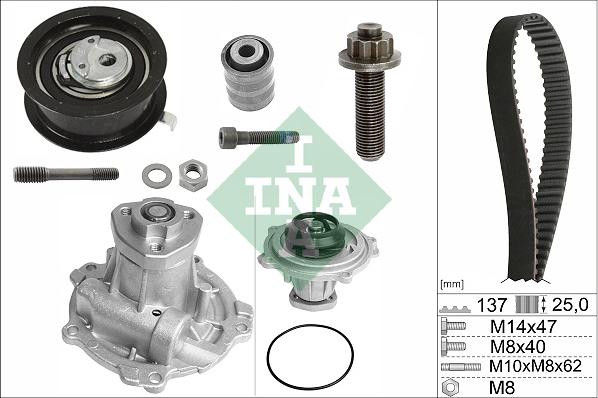 INA 530 0377 31 - Водяной насос + комплект зубчатого ремня ГРМ www.autospares.lv