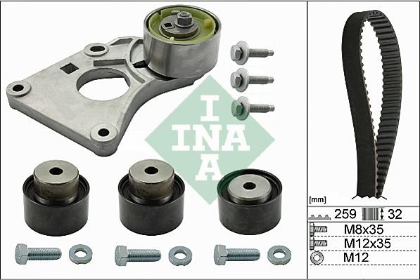 INA 530 0259 10 - Zobsiksnas komplekts www.autospares.lv