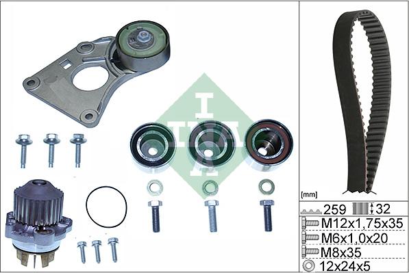 INA 530 0259 31 - Water Pump & Timing Belt Set www.autospares.lv