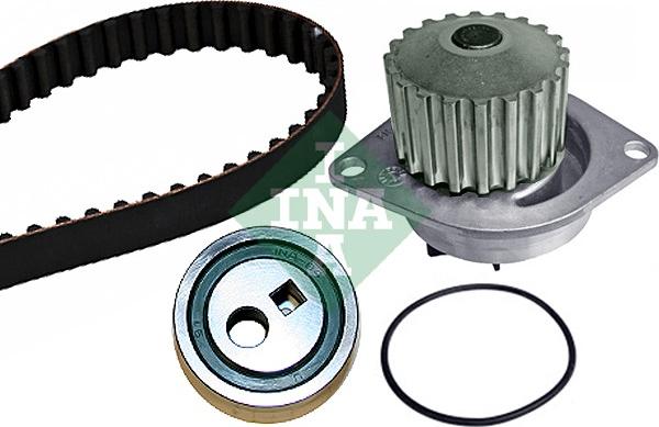 INA 530 0252 30 - Водяной насос + комплект зубчатого ремня ГРМ www.autospares.lv