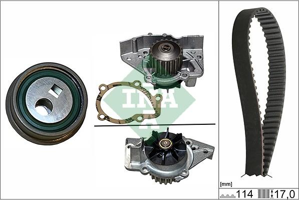 INA 530 0257 30 - Ūdenssūknis + Zobsiksnas komplekts autospares.lv