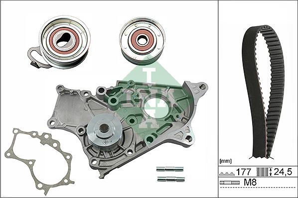 INA 530 0269 30 - Ūdenssūknis + Zobsiksnas komplekts autospares.lv