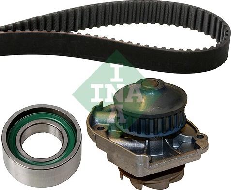 INA 530 0205 30 - Водяной насос + комплект зубчатого ремня ГРМ www.autospares.lv