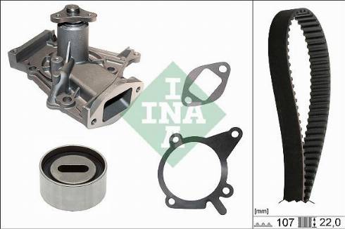 INA 530 0285 30 - Ūdenssūknis + Zobsiksnas komplekts www.autospares.lv