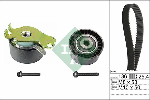 INA 530 0236 10 - Zobsiksnas komplekts autospares.lv