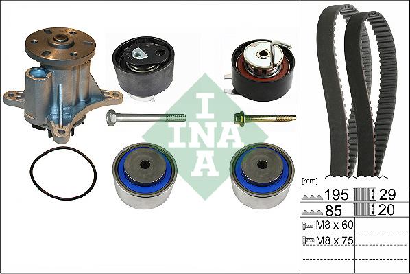 INA 530 0764 30 - Ūdenssūknis + Zobsiksnas komplekts www.autospares.lv