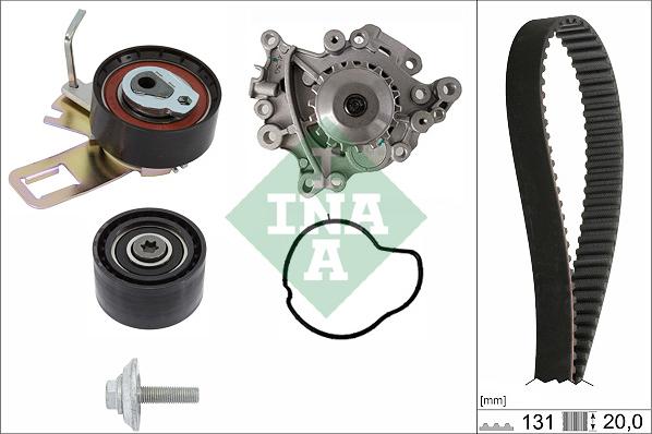 INA 530 0760 30 - Ūdenssūknis + Zobsiksnas komplekts www.autospares.lv