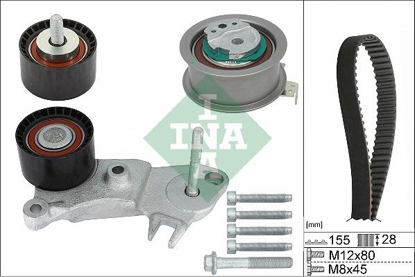 INA 530 0762 10 - Zobsiksnas komplekts autospares.lv