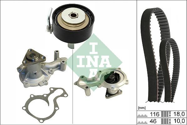 INA 530 0701 30 - Ūdenssūknis + Zobsiksnas komplekts www.autospares.lv