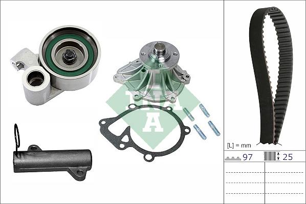 INA 530 0719 30 - Ūdenssūknis + Zobsiksnas komplekts www.autospares.lv