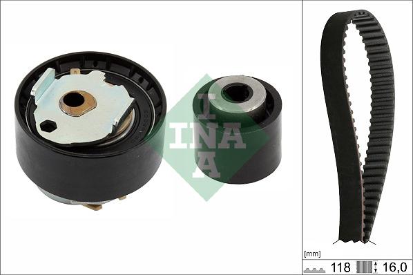 INA 530 0728 10 - Комплект зубчатого ремня ГРМ www.autospares.lv