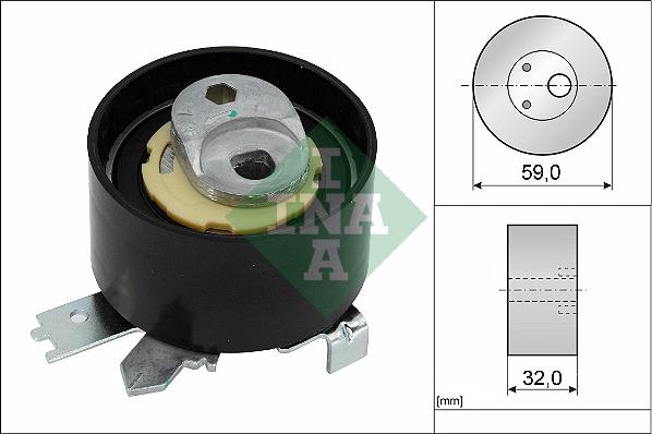 INA 531 0965 10 - Натяжной ролик, зубчатый ремень ГРМ www.autospares.lv