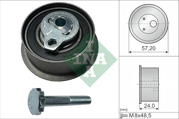 INA 531 0923 10 - Spriegotājrullītis, Gāzu sadales mehānisma piedziņas siksna www.autospares.lv