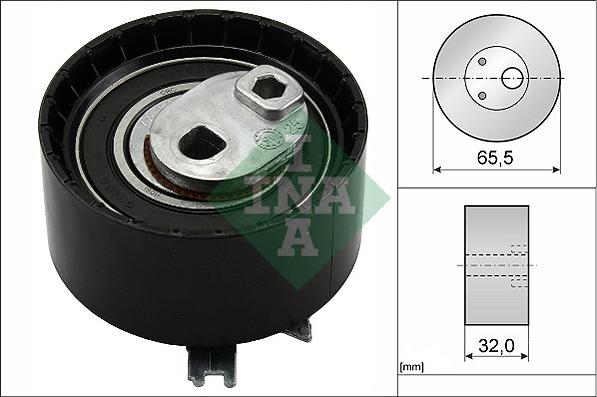 INA 531 0409 30 - Spriegotājrullītis, Gāzu sadales mehānisma piedziņas siksna autospares.lv